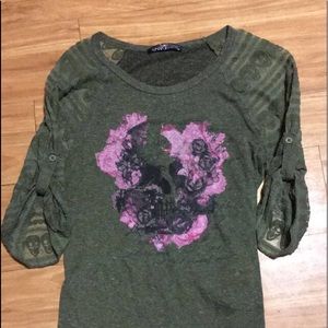 Olive Green “Almost Famous” Blouse